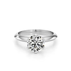 Solitaire Diamond Ring for Women – Classic Yellow Gold Engagement Ring – Round Lab-Grown Diamond