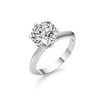 Solitaire Diamond Ring for Women – Classic Yellow Gold Engagement Ring – Round Lab-Grown Diamond