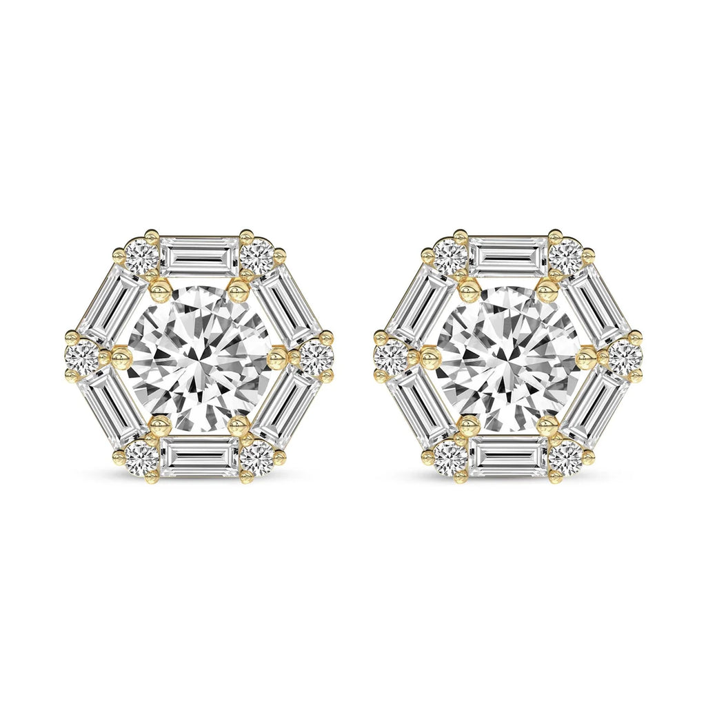 Rafflesia Flower Fashion Lab Diamond Stud Earrings