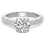 Calista Side Stone Lab Diamond Ring