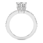Theodora Six Prong Side Stone Lab Diamond Ring