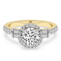 Pre-Designed Liora Cascade Halo Lab Diamond Ring