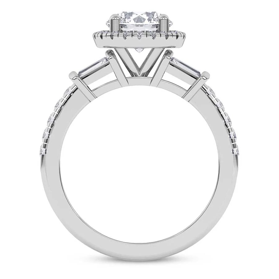Pre-Designed Liora Cascade Halo Lab Diamond Ring
