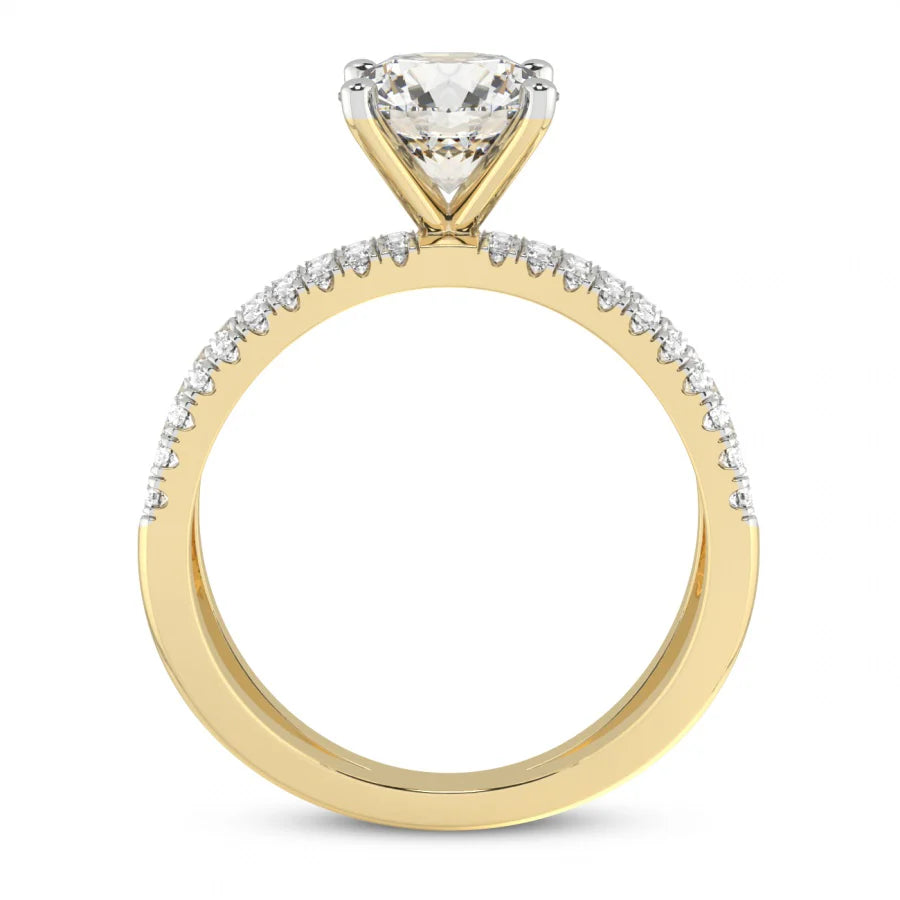 Cushion Cut Dakota Criss Cross Lab Diamond Ring