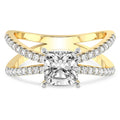 Cushion Cut Dakota Criss Cross Lab Diamond Ring