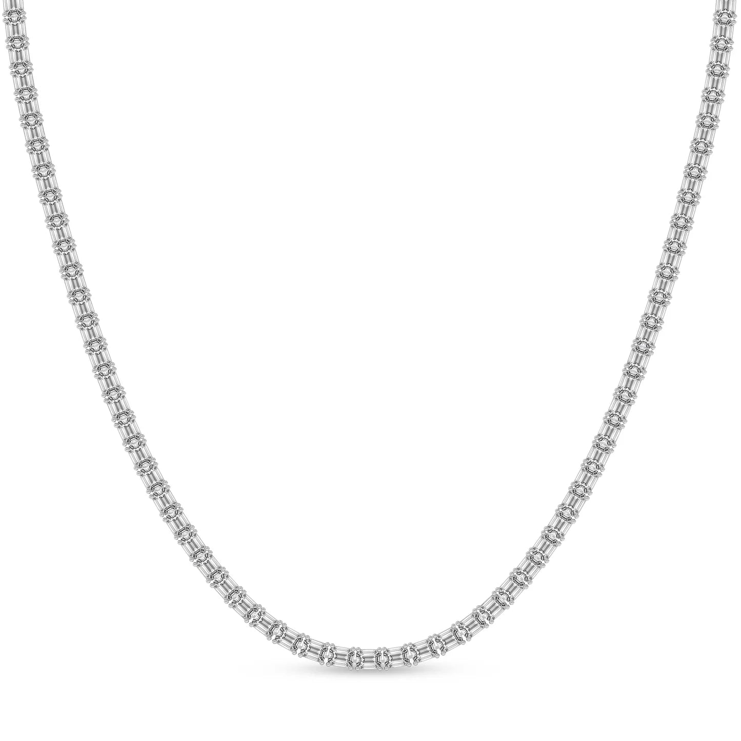 Lorel Emerald Lab Diamond Tennis Necklace