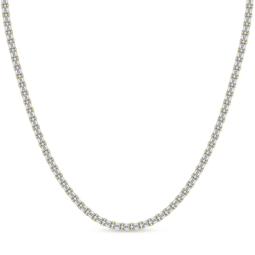 Lorel Emerald Lab Diamond Tennis Necklace