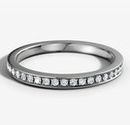 Bead Set Band With 0.01ct Round Brilliant Cut Diamonds