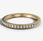 Bead Set Band With 0.01ct Round Brilliant Cut Diamonds