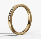 Bead Set Band With 0.01ct Round Brilliant Cut Diamonds