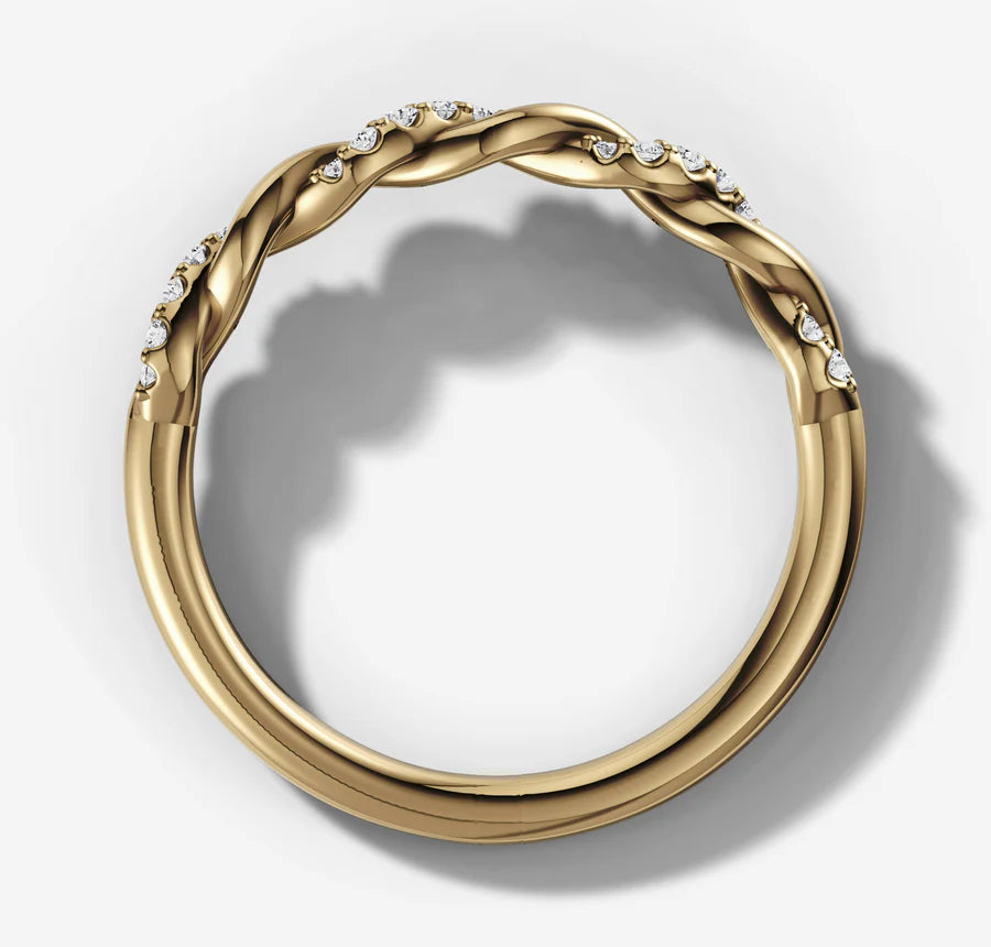 Woven Diamond Set Band