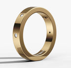 Hammer Set Flat Band With 0.01ct round brilliant cut diamonds