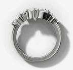 Pear Cut Diamonds Offset Ring