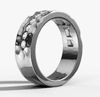 Melted Channel Set Band With Round Brilliant Cut Diamonds