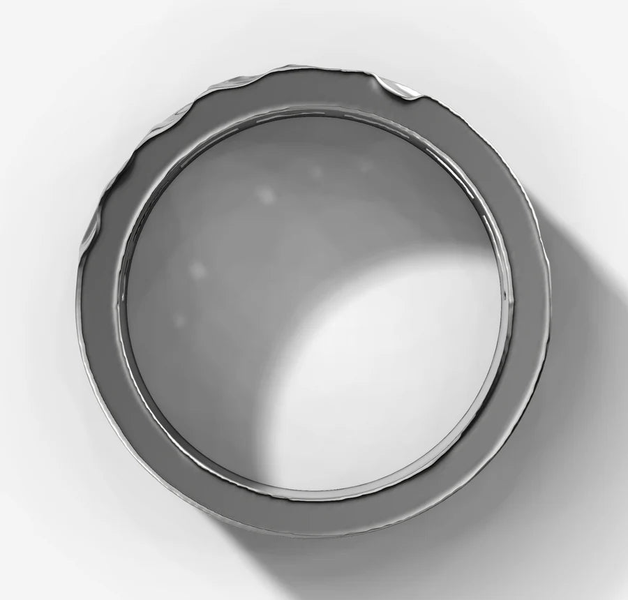 Melted Channel Set Band With Round Brilliant Cut Diamonds