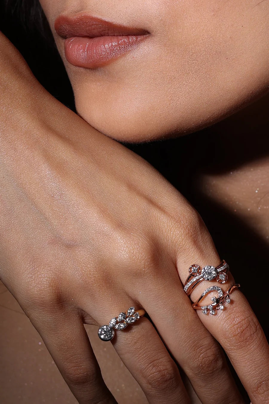 White Gold Floral Diamond Ring – Modern Cluster Design