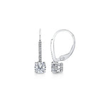 Chelsea Round Brilliant Leverback Earrings
