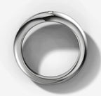 Hammer Set Dome Band With Round Brilliant Cut Diamonds