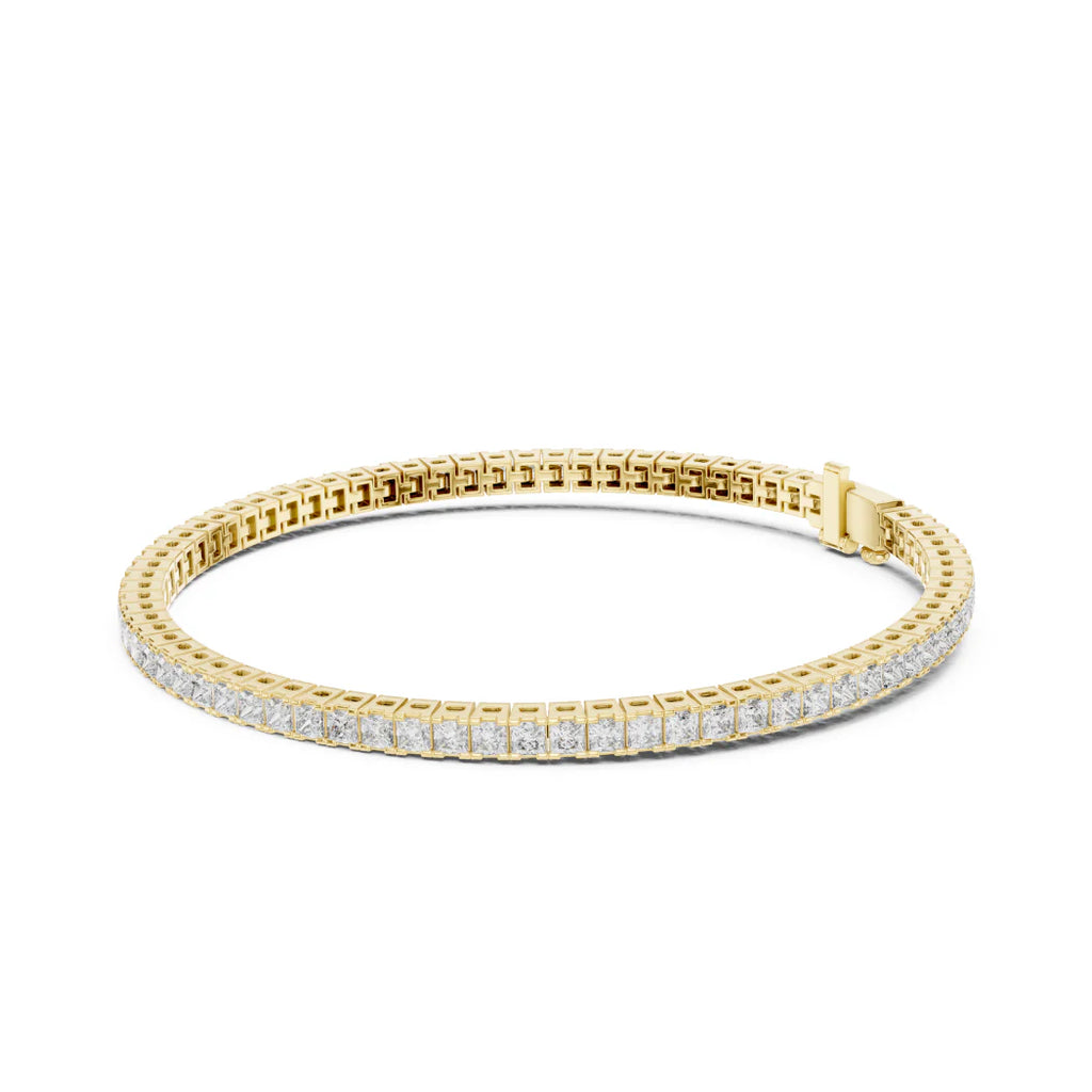 Princess-Cut Diamond Tennis Bracelet