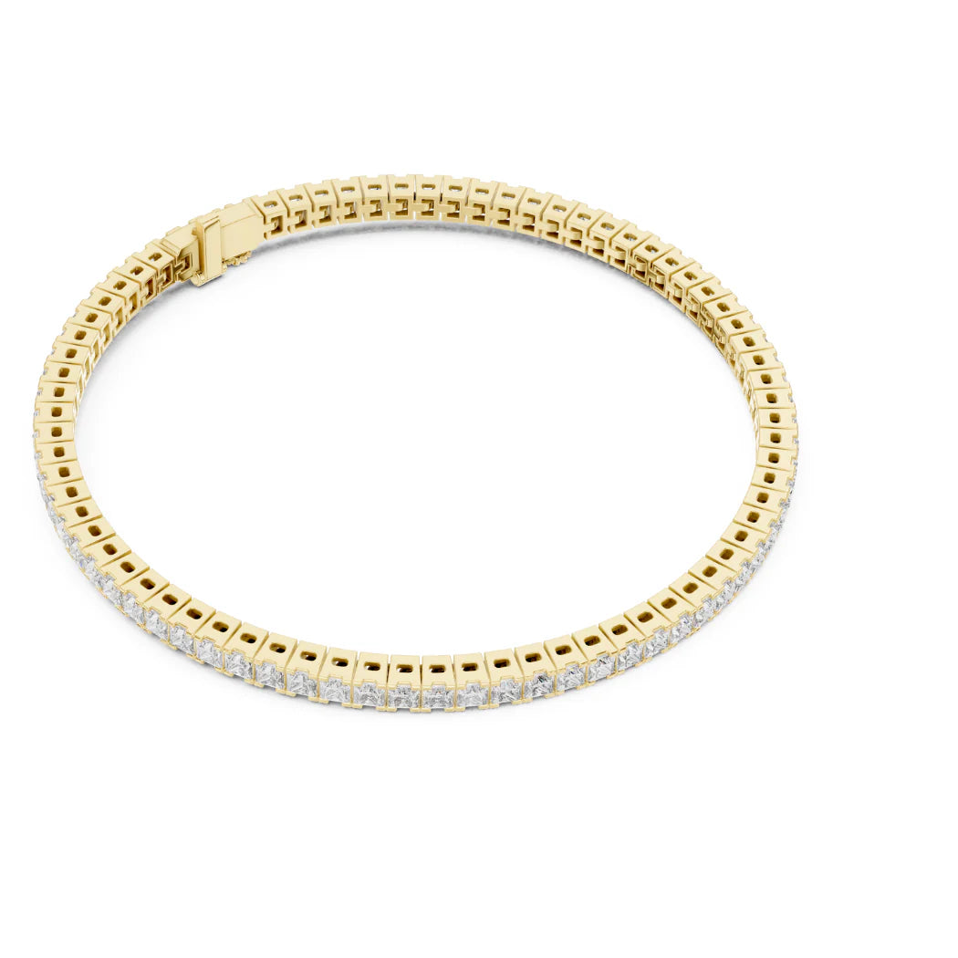 Princess-Cut Diamond Tennis Bracelet