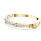 Round-Cut Diamond Bangle Bracelet