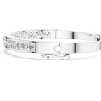 Round-Cut Diamond Bangle Bracelet