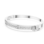 Round-Cut Diamond Bangle Bracelet