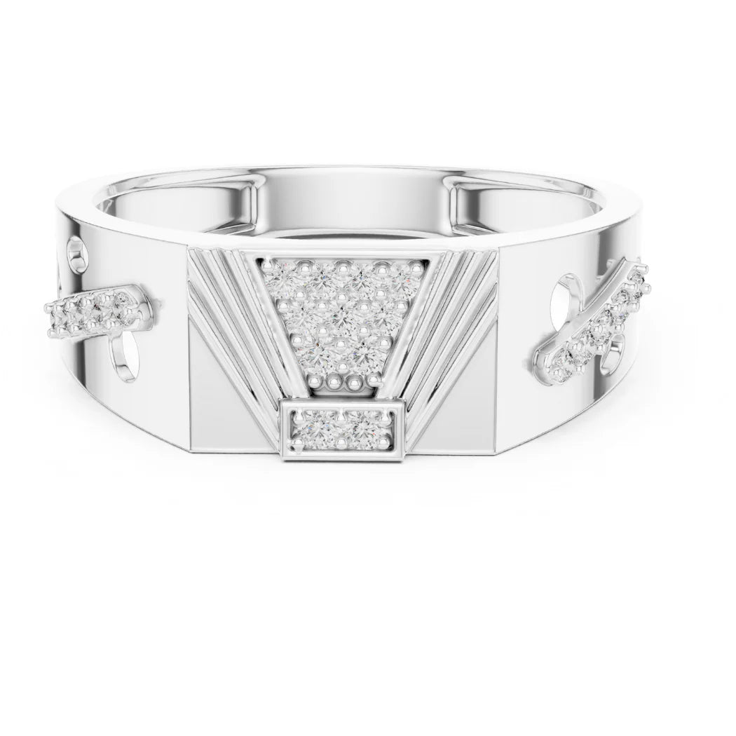 GeoLuxe V-Shine Diamond Ring