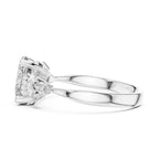 Floral-Inspired Oval Diamond Engagement Ring