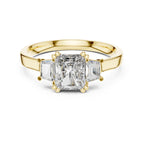 Radiant-Cut Three-Stone Diamond Engagement Ring