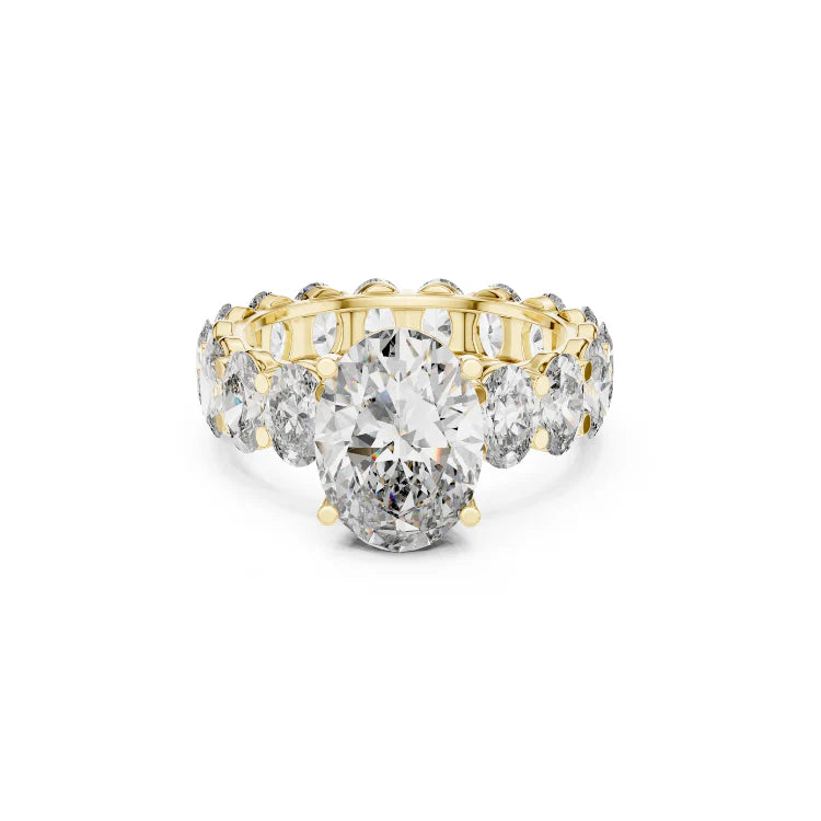 Radiant Oval Diamond Engagement & Eternity Ring