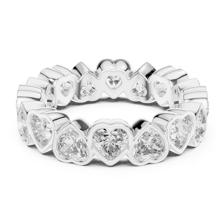 Heart-Cut Diamond Eternity Band