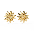 Sunburst Diamond Halo Stud Earrings