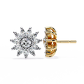 Sunburst Diamond Halo Stud Earrings