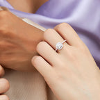 White Gold Halo Engagement Ring – Classic Round Lab Diamond