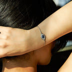 Evil Eye Diamond Bracelet in White Gold | Protection Jewelry
