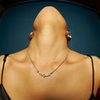 Classic Bloom Diamond Pendant – Elegant White Gold Necklace