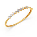 Baguette Diamond Bangle in Yellow Gold – Elegant & Stylish Bracelet