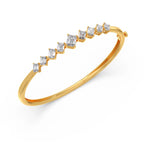 Baguette Diamond Bangle in Yellow Gold – Elegant & Stylish Bracelet