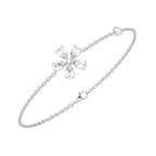 Gold Floral Diamond Bracelet – Elegant & Sparkling Jewelry for Women