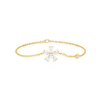 Gold Floral Diamond Bracelet – Elegant & Sparkling Jewelry for Women