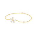 Gold Floral Diamond Bracelet – Elegant & Sparkling Jewelry for Women