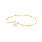 Gold Floral Diamond Bracelet – Elegant & Sparkling Jewelry for Women