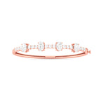 Oval Diamond Bangle Bracelet in Yellow Gold | Classic Open-Top Design | Elegant Fine Jewelry