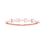 Oval Diamond Bangle Bracelet in Yellow Gold | Classic Open-Top Design | Elegant Fine Jewelry