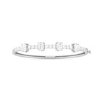 Oval Diamond Bangle Bracelet in Yellow Gold | Classic Open-Top Design | Elegant Fine Jewelry