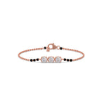 Triple Diamond Mangalsutra Bracelet for Women – Minimal Gold Design