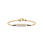 Triple Diamond Mangalsutra Bracelet for Women – Minimal Gold Design