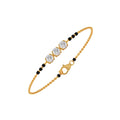 Triple Diamond Mangalsutra Bracelet for Women – Minimal Gold Design