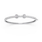 Oval Diamond Bangle Bracelet in Gold – Elegant Women’s Jewelry